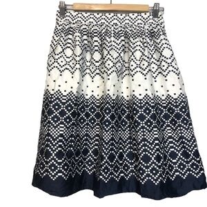 Faith & Joy Cotton A-Line Pixel Print Midi Skirt, size S